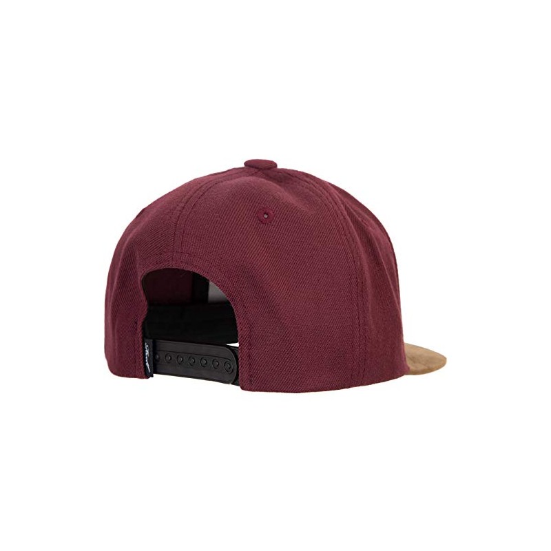 Reell Suede Snapback Cap, Maroon