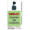 RIDE CAMERA STICKER , WARNING VIDEO RECORDING ,