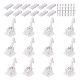 Vmaisi 12 Pack Cabinet Locks Child Safety Latches - Baby Proofing Cabinets Drawer Lock with Adhesive Easy Installation - No Drilling or Extra Screws (White)