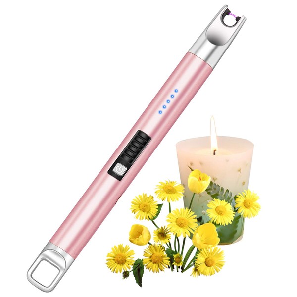 Candle Lighter 1 Pack USB Rechargeable Long Lighter Windproof Flameless