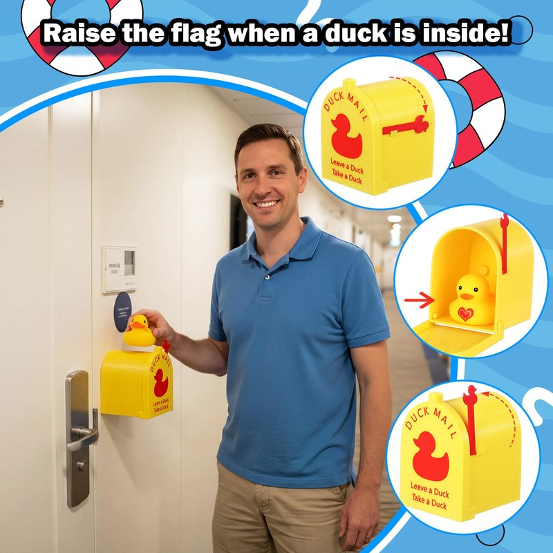 Otoolling 1 Pcs 3D Printed Magnetic Cruising Ducks Mailbox Wall