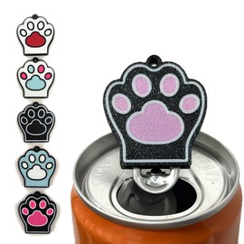 CTABPALS Soda Can Opener Pop Can Tab Opener With Keychain Strap Help for Long Nails,Kids,Sore Hands,Arthritis Cat Paw Purple