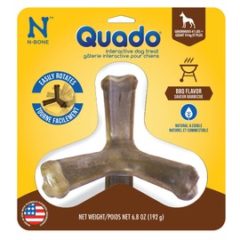N-Bone Quado Interactive Treat, BBQ Flavor, Large, Hickory (701207)