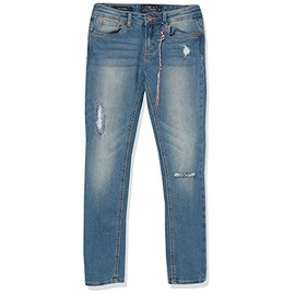Lucky Brand Girls' Skinny Fit 5-Pocket Stretch Denim Jeans, Giselle Ada, 12