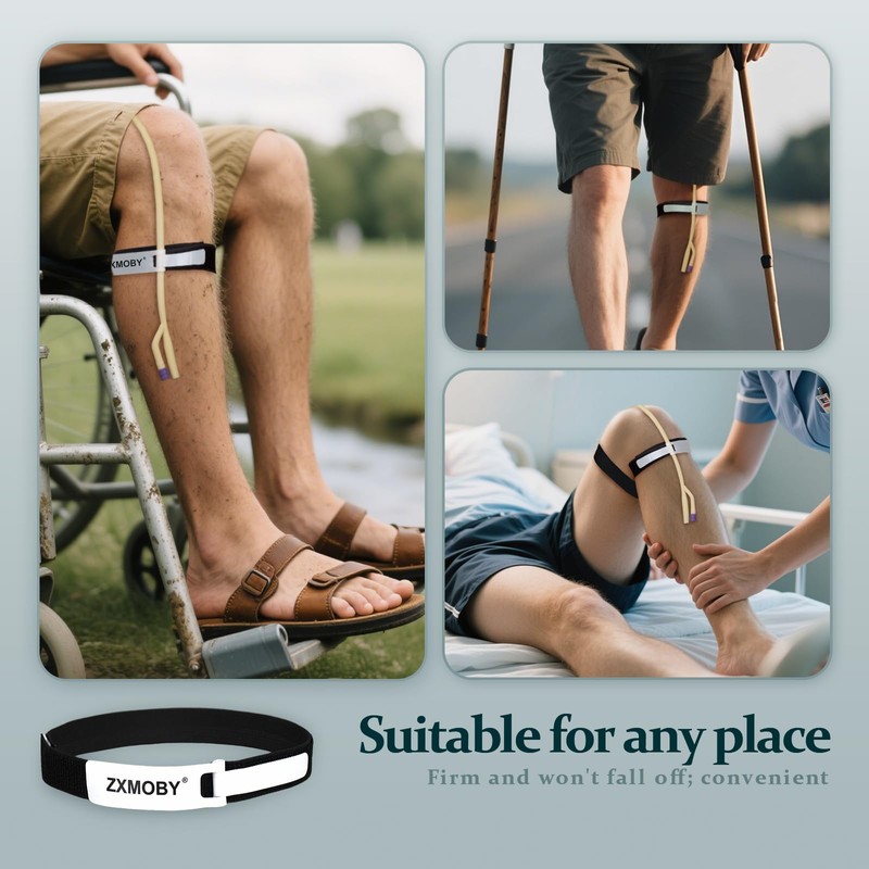 ZXMOBY 4PCS Catheter Leg Strap Foley Catheter Holder Urinary Legband