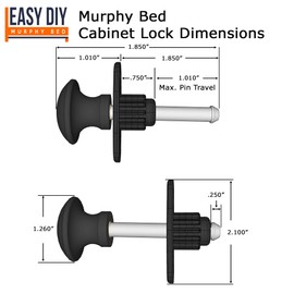 Murphy Bed Cabinet Lock Mechanism is specifically Designed to Lock The Bed Frame on Any Compatible Murphy Bed so it Cannot Easily be Opened unintentionally