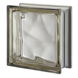Q19 Siena Wave Pegasus Metalized Glass Block