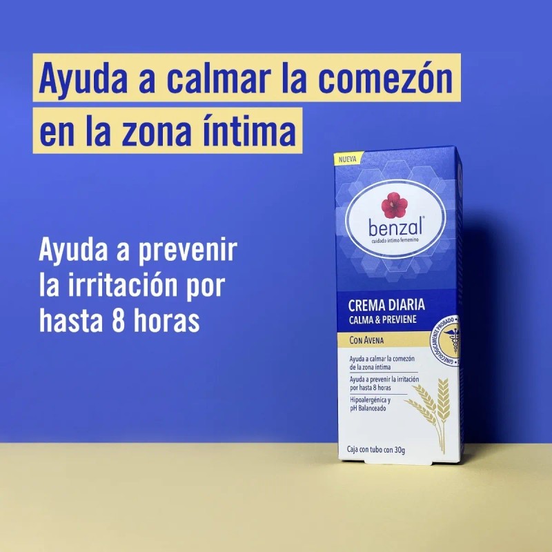 Crema Íntima Diaria Con Avena Benzal