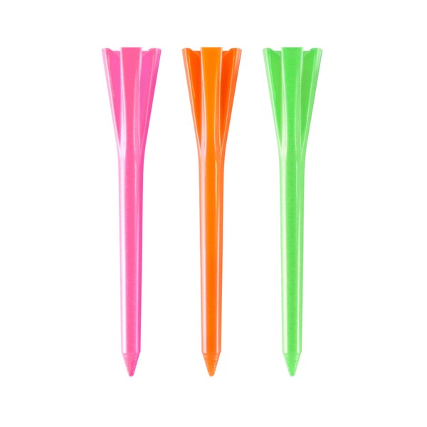 IZZO Golf Plastic Golf Tees, 3.25 Inch, Neon Mix (Pack of 100)