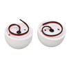 Pair of Rounded Waterproof Sidelight Signal Lamp Red + Green