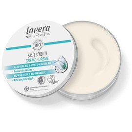 lavera Basis Sensitive Cream - Natural Cosmetics - Vegan - Organic Aloe Vera & Organic Almond Oil - Certified - 150 ml