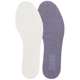Sorbo SRO 1440 Insoles Sorbo Shock Absorption + Silver Insoles Shock Absorbing Antibacterial Odor Resistant Thin Unisex Size L Size 10.4 - 10.8 inches (26.5 - 27.5 cm)