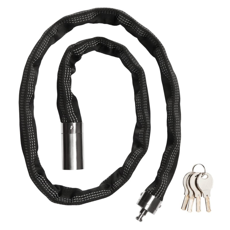 FIGODE Stainless Steel Chain Lock with 4 Same Keys, Rustproof