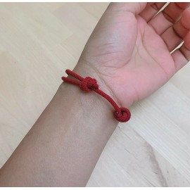 Lucky Brand 3ml Lucky Wine Red String Bracelets Double Adjustable Knots Rope Bracelets - USA