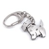 Scottie Dog Pewter Keyring, Size 3cm x 3cm