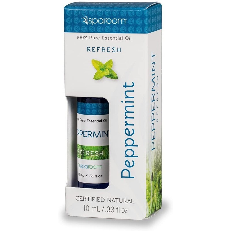 SpaRoom Essential Oils Blue Bottle, Peppermint Cobalt, 0.33 Fluid Ounce