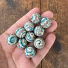 15mm Printed Silicone Beads - 10pc:_Aztec Print