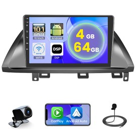 [4+64G] Hikity for Honda Odyssey 2005-2010 Android Car Stereo, 10 Inch Touchscreen Radio with Carplay/Android Auto GPS Navigation/WiFi/DSP/Bluetooth/FM RDS + AHD Backup Camera