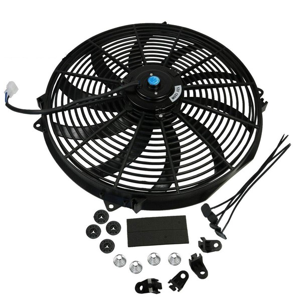 16 inch Slim Fan Push Pull Electric Radiator Cooling W/Mount