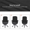 SARAFLORA Office Chair Cover- Large, Black- Removable Computer Cover for