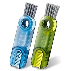 Pack of 2 3-in-1 Cup Lid Cleaning Brushes, Portable Multifunctional Gap Cleaning Brush, Suitable for Spiral Corners and Joints, for Various Cups and Bottles