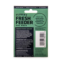 Fluker's Fresh Feeder Vac Pack Shrimp, All Natural and Preservative Free, Great for Insect Eating Reptiles, Birds, Tropical Fish or Small Animals, 0.7 oz