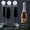 Oak & Steel - 2 Black Matte Champagne Flutes 280ml