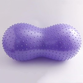 Mineup Peanut Ball, 45 * 90CM Anti Burst Sensory Peanut Ball with Pump for Adults and Kids,Thickened Peanut Shape Exercise Ball for Yoga, Pilates, Pregnancy, Kids Physical Therapy, Gym, Purple