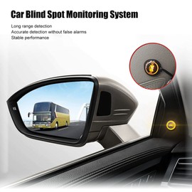 Car Blind Spot Monitoring System BSD Distance Assistant Lane Changing Warning Reversing Radar Driving Assistance Sensor Detection Range 0.3-5m Accidents Prevention