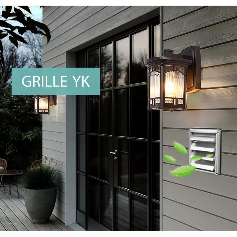 AIROPE Stainless Steel Ventilation Grille, Weather Protection Grille, 100 mm,