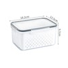 1750ml Fruit Storage Containers for Fridge, Transparent Fruit Vegetable Storage