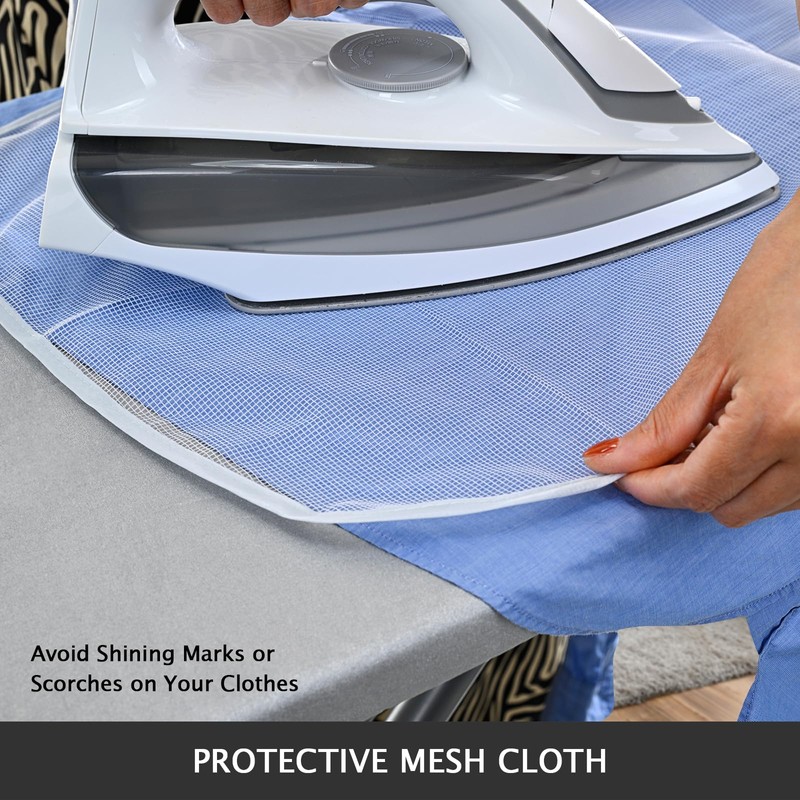 SheeChung Ironing Board Cover and Pad 18x54,Extra Thick Cotton Cover,Scorch