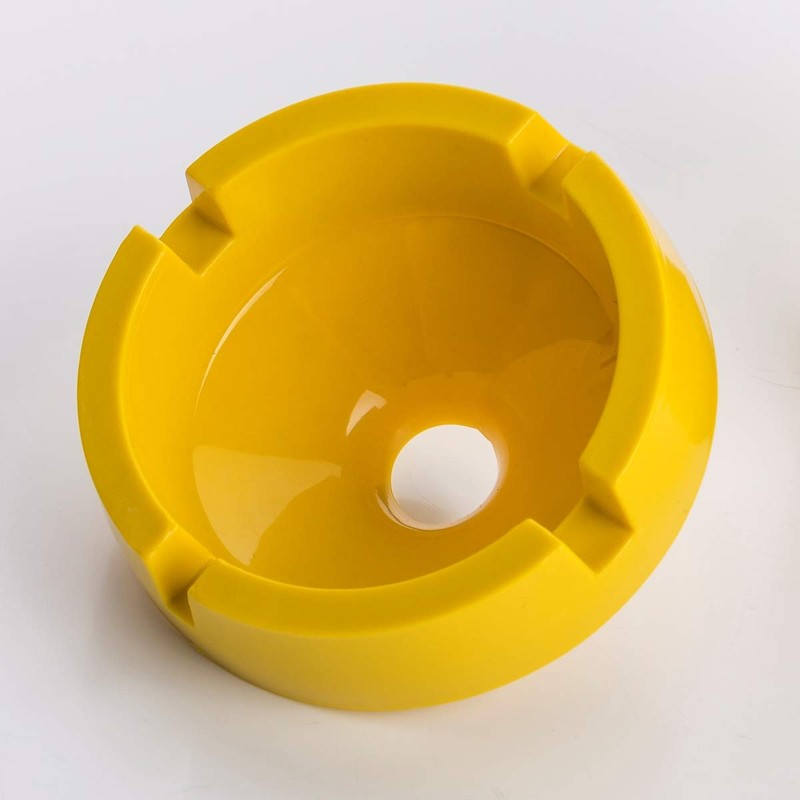 LST 5x Ashtray Storm Ashtray Smokeless Drink Holder Yellow Plastic