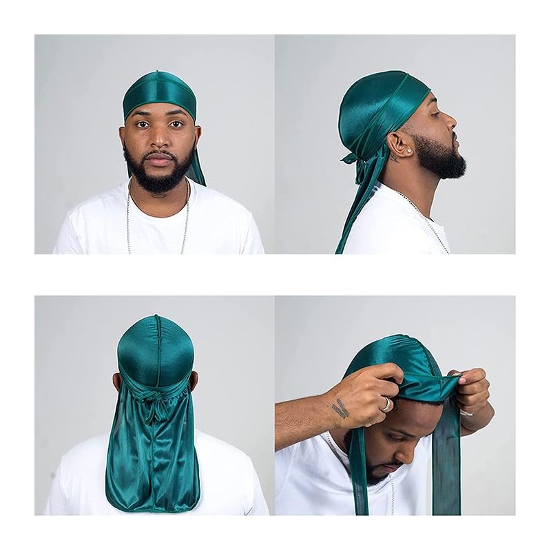 Silky Satin Durags for Men (Coffee)
