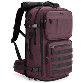 Gonex Travel Backpack, Large Carry-On Nylon Duffle Bag, 3-in-1 Convertible Laptop Bag for Men & Women, Durable for Work & Weekend Travel (Dark Red)