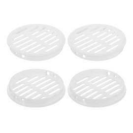 QUARKZMAN Round Soffit Ventilation 3 Inches, Pack of 8 White Plastic 80 mm Soffit Ventilation Cover - Round Ventilation Grille - Air Flows Easily for Bathroom, Home, Office, Kitchen, Cupboard