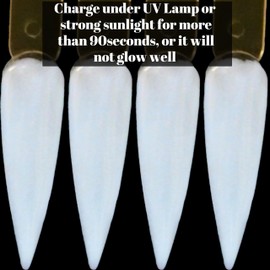 Oumisaya Glow in the dark Clear Gel Nail Polish 15ML Semi-Clear Top Coat Gel glow white