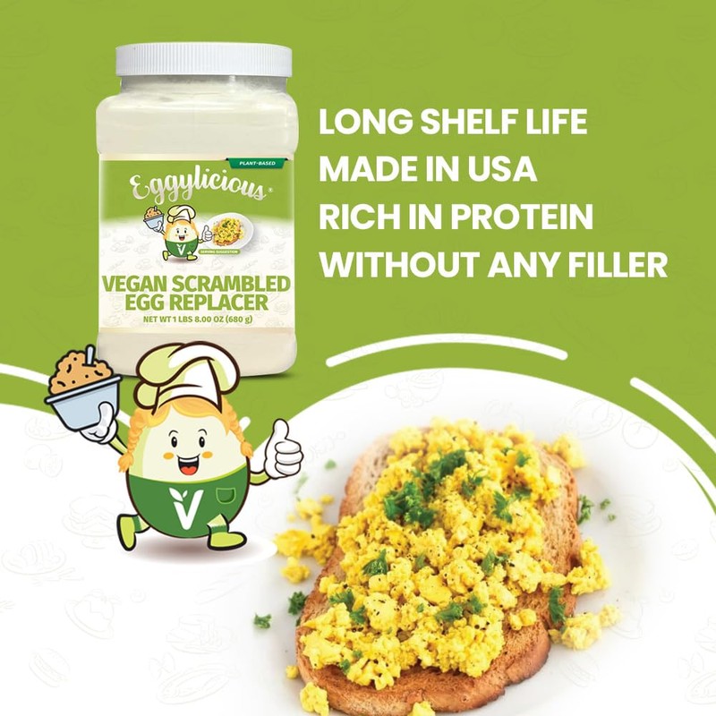 Eggylicious Vegan Scrambled Egg Replacer 1 lbs 8 oz (680