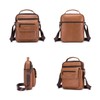 SPAHER Genuine Leather Shoulder Bag for Men, Leather, Crossbody, Small,