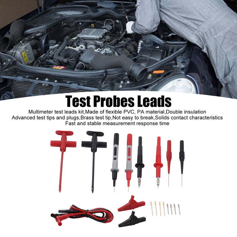Multimeter Test Leads Kit Crocodiles Clip Banana Plug Testing Cable
