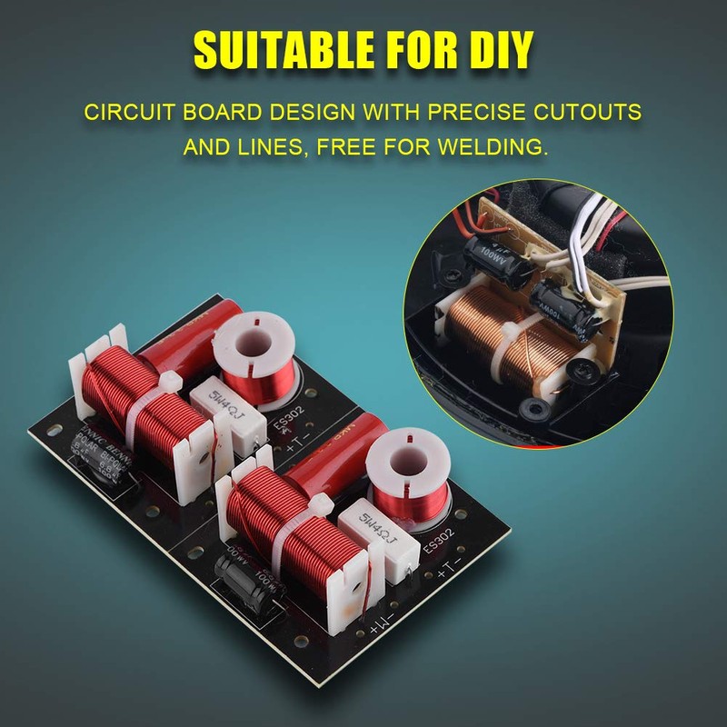 Socobeta 2Pcs Frequency Divider 2 Way 2 Unit Hi-Fi Audio