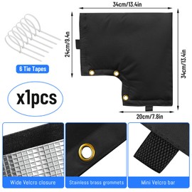 Winter Tap Cover, SilverChry 5-Layer Garden Tap Cover, Protects Faucet, Waterproof, Frost Protection, Thermos Flask for Outdoor Use, Black
