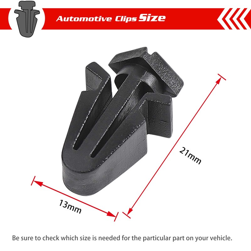 OTUAYAUTO 01553-03831 - 30 Clips de Parrilla Negros, Repuesto para