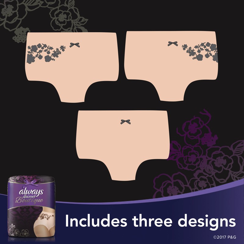 Always Discreet Boutique Incontinence & Postpartum Incontinence Underwear for Women,