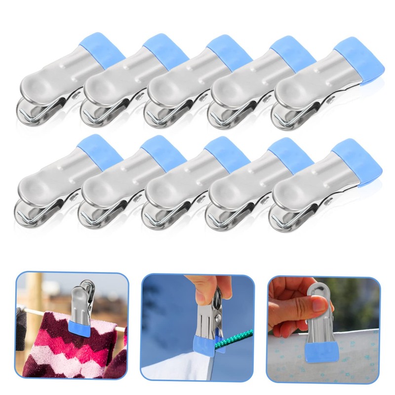 IWOWHERO 30pcs Winter Pool Cover Clips Stainless Steel Fixing Clamps