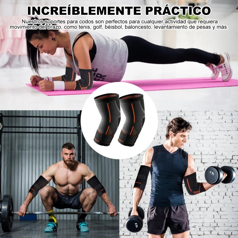 2 Coderas Compresión Deportiva Ortopédica Tenis Gym Crossfit