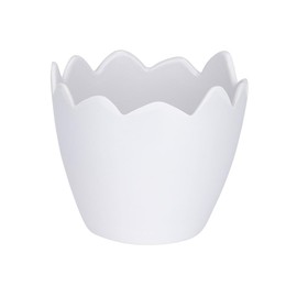 Ideen mit Herz Decorative Egg Trays, Table Decoration, Nest, Easter Egg for Standing, Egg Cup, Fillable, 3 Sizes, 6-9.5 cm High (White)