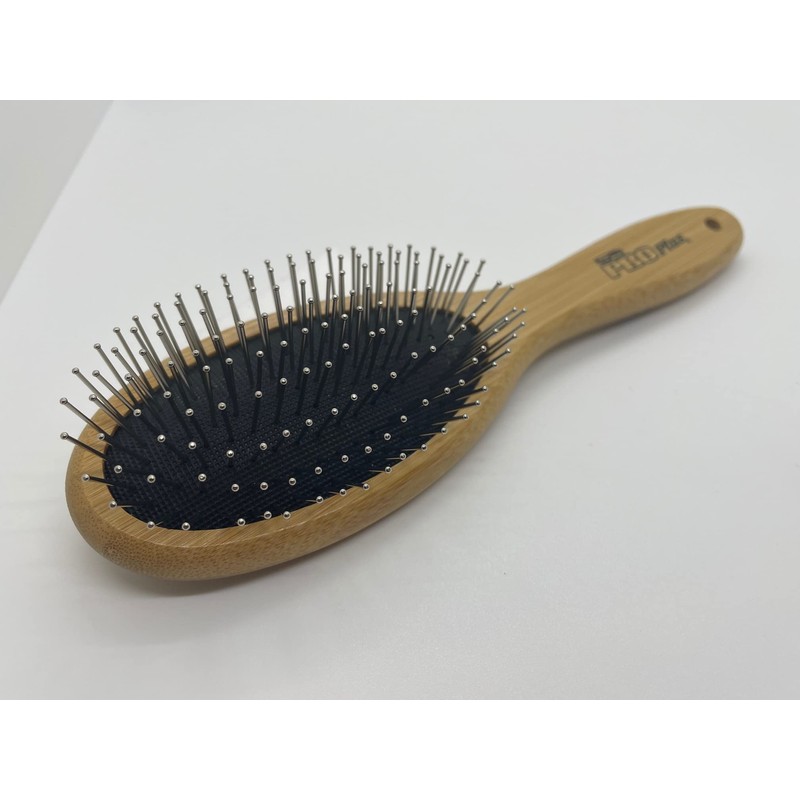 Burgham Pro Plus Grooming Brushes for Dogs, Bamboo Pin Brush,