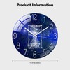 Ergocar Glass Wall Clock Silent Scanning Mechanical Round Glass Wall
