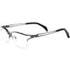 FONEX Pure Titanium Glasses Frame Men Semi Rimless Square Eyeglasses